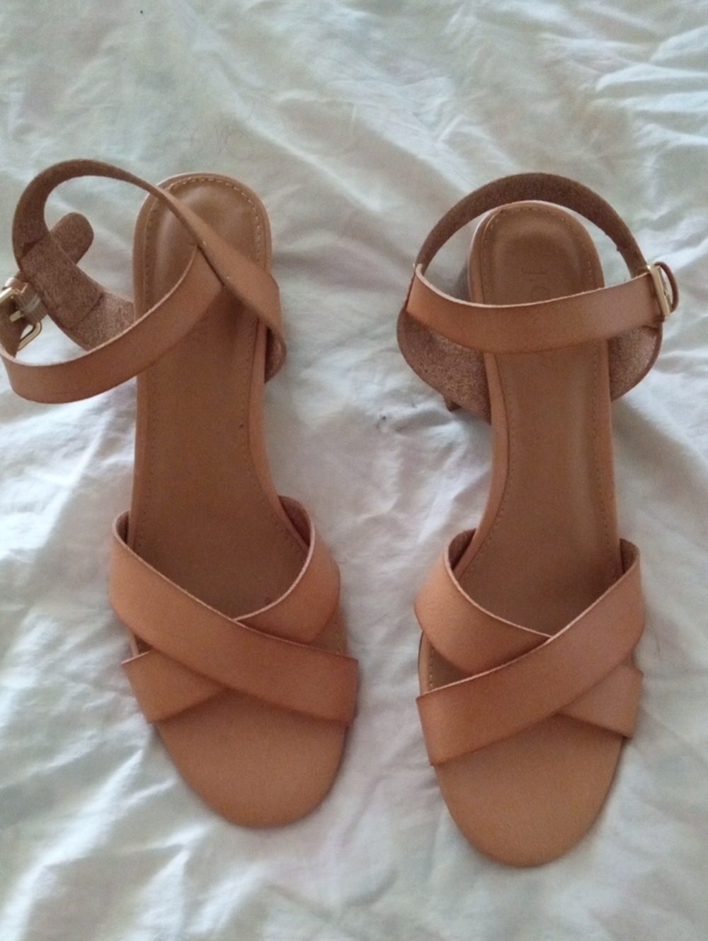 Women’s J.Crew Tan Crisscross Ankle Strap Sandals